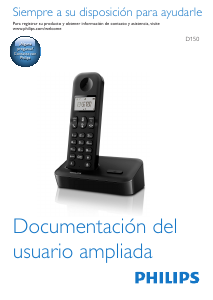 Manual de uso Philips D1502B Teléfono inalámbrico