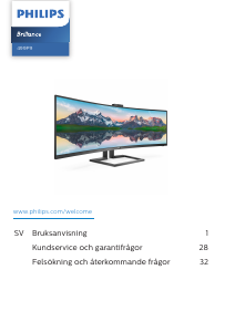 Bruksanvisning Philips 499P9H LCD skärm