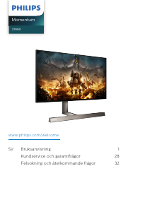 Bruksanvisning Philips 279M1RV Momentum LED skärm