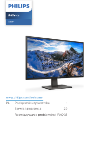 Instrukcja Philips 439P1 Brilliance Monitor LED