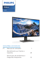 Manual Philips 439P1 Brilliance Monitor LED