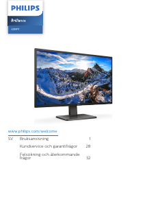 Bruksanvisning Philips 439P1 Brilliance LED skärm