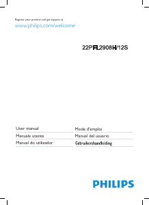 Manual Philips 22PFL2908H Televisor LED