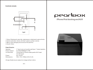Bruksanvisning Tangent Pearlbox Dockningshögtalare