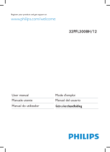 Manual Philips 32PFL3008H LED Television