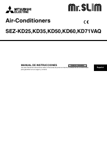 Manual de uso Mitsubishi SEZ-KD60VAQ Mr. Slim Aire acondicionado