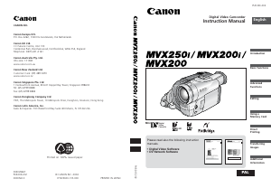 Handleiding Canon MVX200 Camcorder