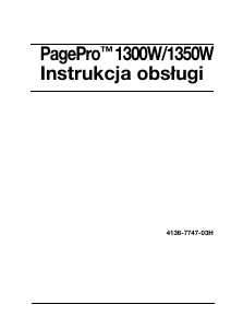 Instrukcja Konica-Minolta PagePro 1300W Drukarka