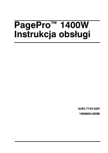Instrukcja Konica-Minolta PagePro 1400W Drukarka