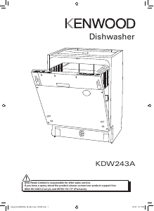 Manual Kenwood KDW243A Dishwasher