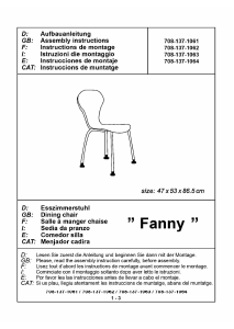 Bruksanvisning JYSK Fanny Stol