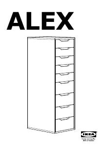 Käyttöohje IKEA ALEX (36x48x115) Lipasto