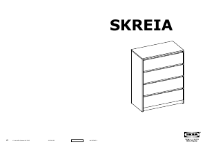 Priročnik IKEA SKREIA (80x43x101) Predalnik