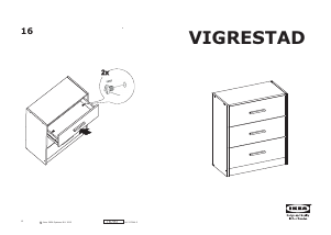 Kasutusjuhend IKEA VIGRESTAD Kummut