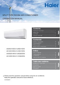 Bruksanvisning Haier 1U09QE6ERA Luftkonditionering