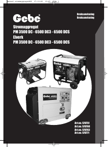 Bruksanvisning Gebe PM 6500 DC3 Generator