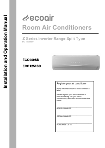 Bruksanvisning EcoAir ECO1250SD Luftkonditionering