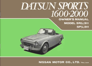 Bruksanvisning Datsun Sports 1600 (1970)