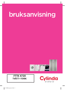 Bruksanvisning Cylinda FTTK 4720 Kombinerad tvätt-tork