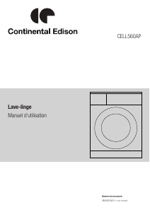 Mode d’emploi Continental Edison CELL560AP Lave-linge