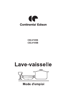 Mode d’emploi Continental Edison CELV105B Lave-vaisselle