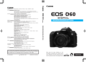 Bedienungsanleitung Canon EOS D60 Digitalkamera