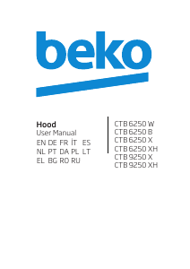Manual BEKO CTB 9250 X Cooker Hood