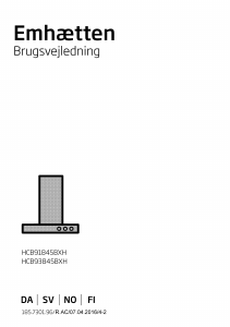 Käyttöohje BEKO HCB 91845 BXH Liesituuletin