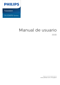 Manual de uso Philips 55OLED876 Televisor de OLED