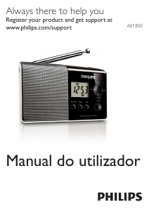 Manual Philips AE1850 Rádio
