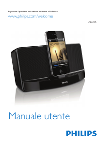 Manuale Philips AD295 Sistema docking con altoparlanti