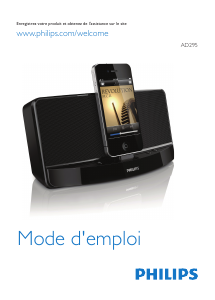 Mode d’emploi Philips AD295 Station d’accueil
