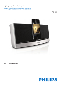 Manual Philips AD420 Speaker Dock