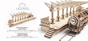 Bedienungsanleitung Ugears set 014 Mechanical Models Bahnsteig