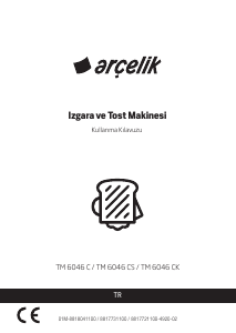 Kullanım kılavuzu Arçelik TM 6046 C Izgara tost makinesi