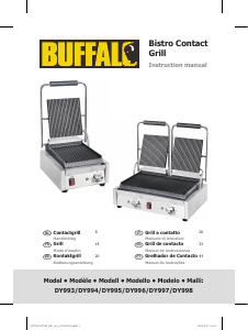Manual Buffalo DY994 Grelhador de contacto