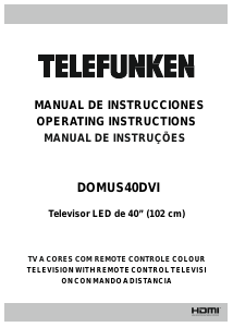 Manual Telefunken DOMUS40DVI LED Television