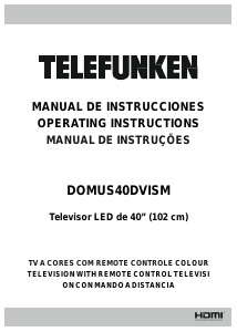 Manual Telefunken DOMUS40DVISMW LED Television