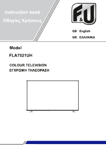 Handleiding F&U FLA7521UH LED televisie