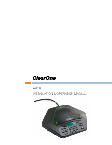 Manual ClearOne MAX EX Conference Phone