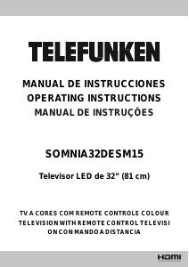 Manual Telefunken SOMNIA32DESM15 LED Television