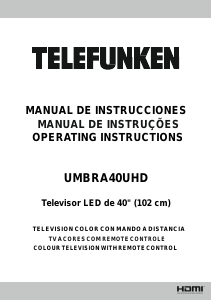 Manual Telefunken UMBRA40UHD LED Television