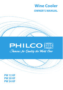 Handleiding Philco PW 20 KF Wijnklimaatkast