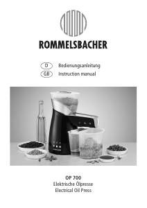 Handleiding Rommelsbacher OP 700 Oliepers