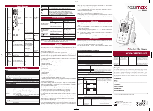 Handleiding Rossmax SA120 Pulse-oxymeter