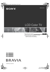 Handleiding Sony Bravia KLV-32S200A LCD televisie