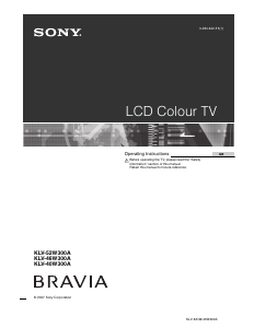 Handleiding Sony Bravia KLV-40W300A LCD televisie