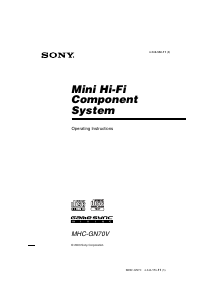 Handleiding Sony MHC-GN70V Stereoset