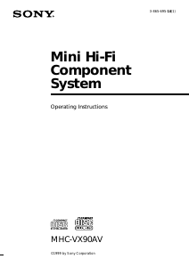Handleiding Sony MHC-VX90AV Stereoset