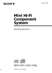 Handleiding Sony MHC-VX7 Stereoset